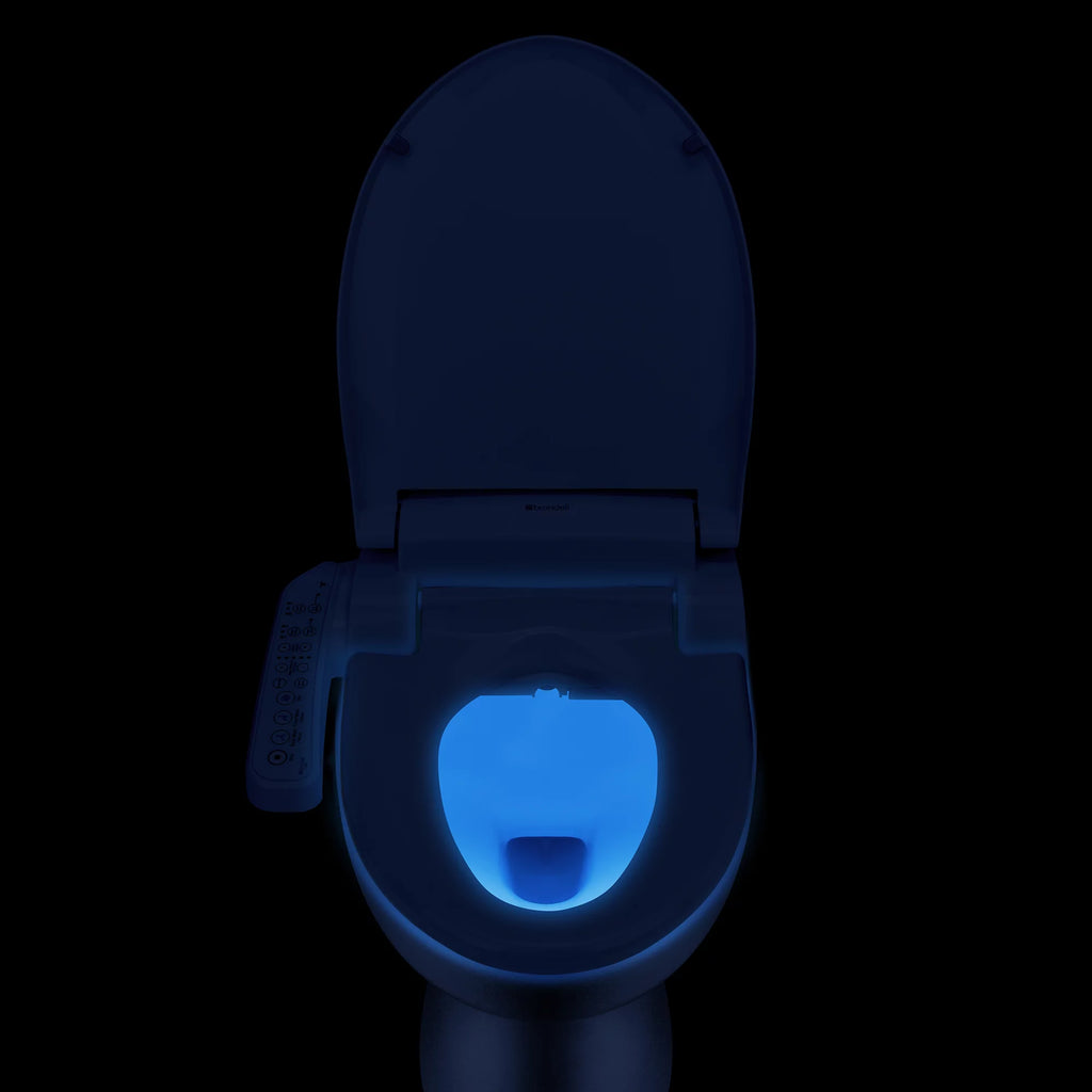 Brondell Swash SE400 Bidet Seat with Sidearm; Dryer and Stainless Steel Nozzle; Round White