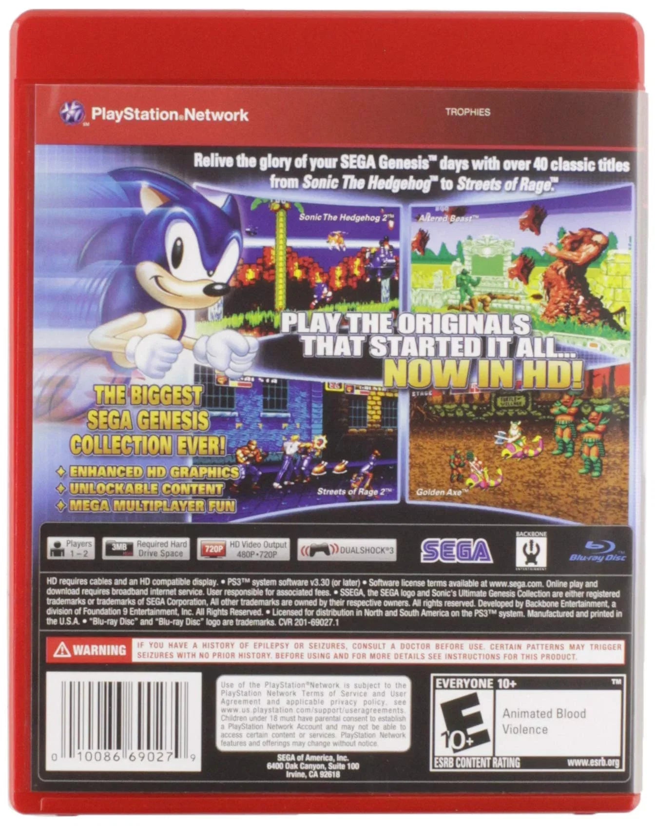 Sonic Ultimate Genesis Collection; Sega; PlayStation 3; [Physical]