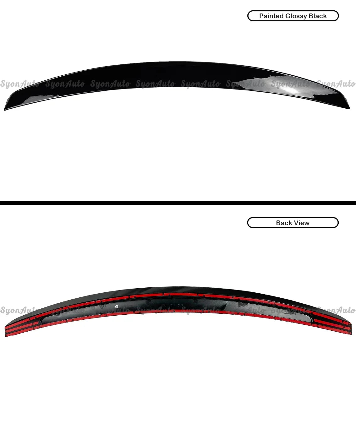 FITS 2017-2021 HONDA CIVIC HATCHBACK GLOSSY BLACK JDM V2 DUCKBILL TRUNK SPOILER LID