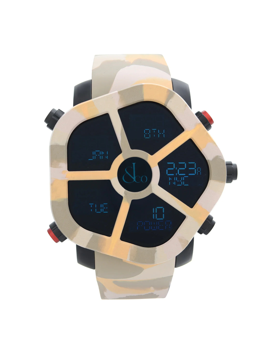 Jacob & Co. Ghost Carbon Bezel Camouflage Quartz Mens Watch GH100.11.NS.PC.ANQ4D
