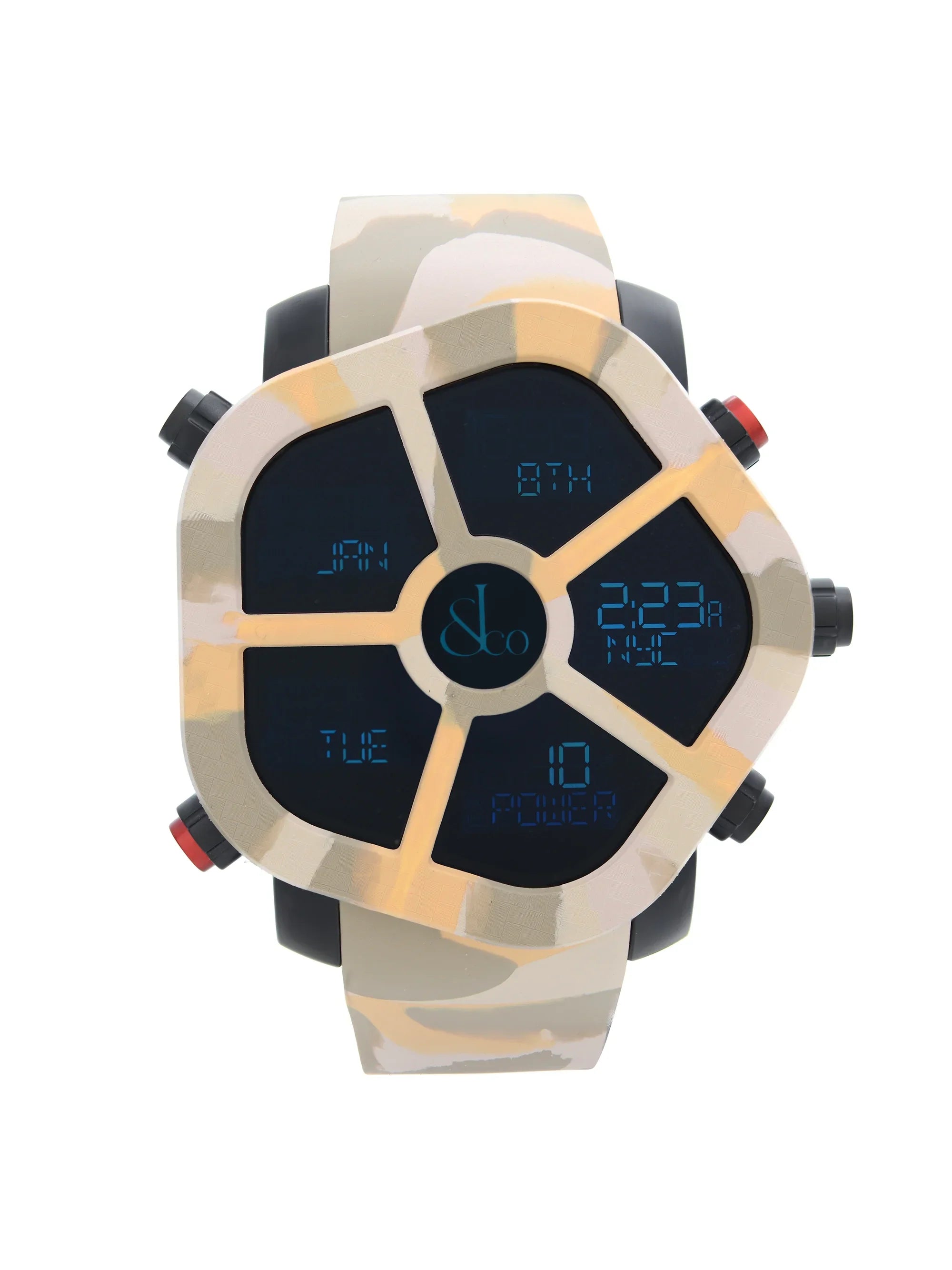 Jacob & Co. Ghost Carbon Bezel Camouflage Quartz Mens Watch GH100.11.NS.PC.ANQ4D