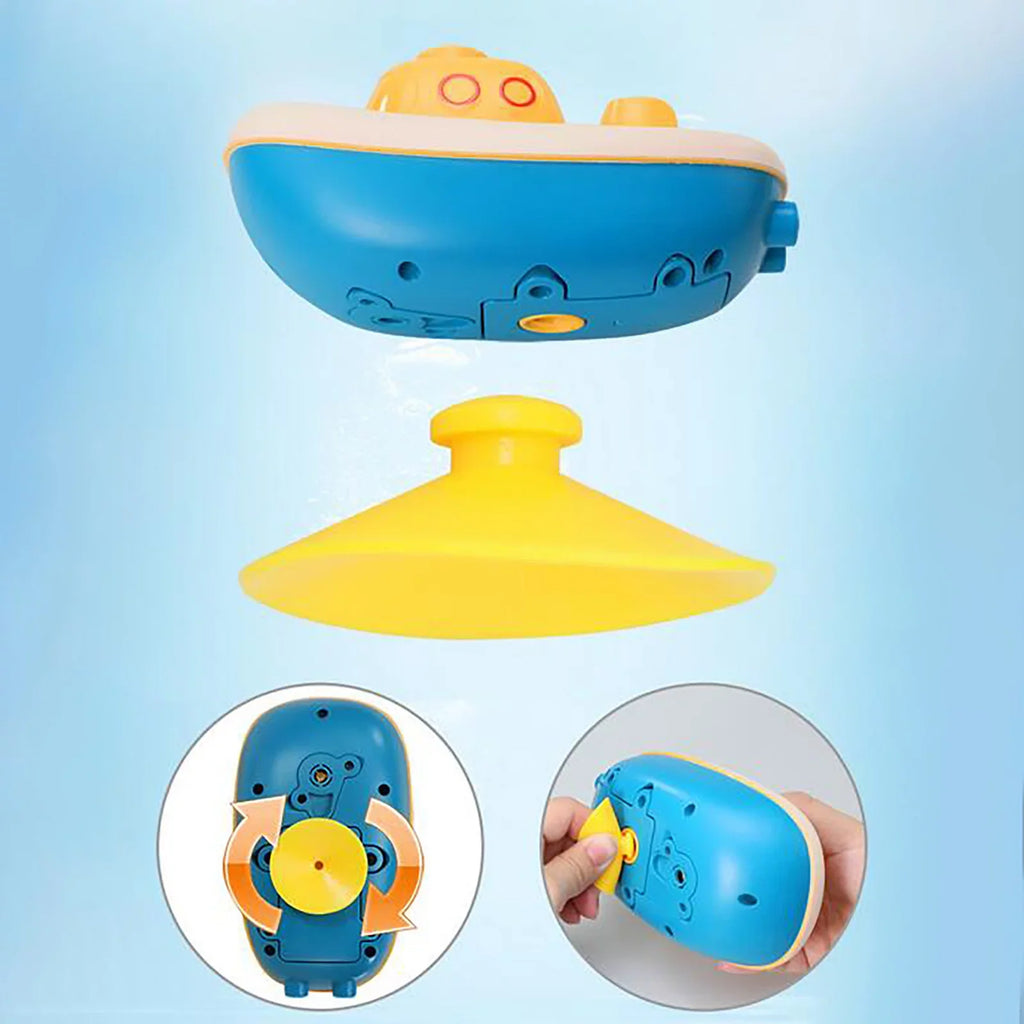 YHAIOGS Baby Shower TOys; Current-activated Apply TOys; 3 Kinds of Revolving Ship Ducks
