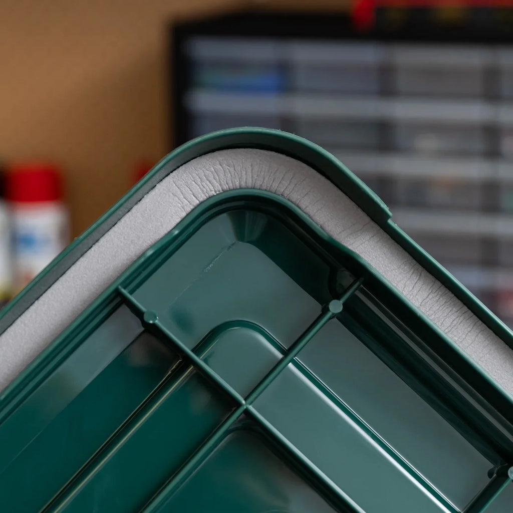 Remington® 30 Quart WeatherPro Gasket Storage Box with Buckles Hunter Green; Set of 6