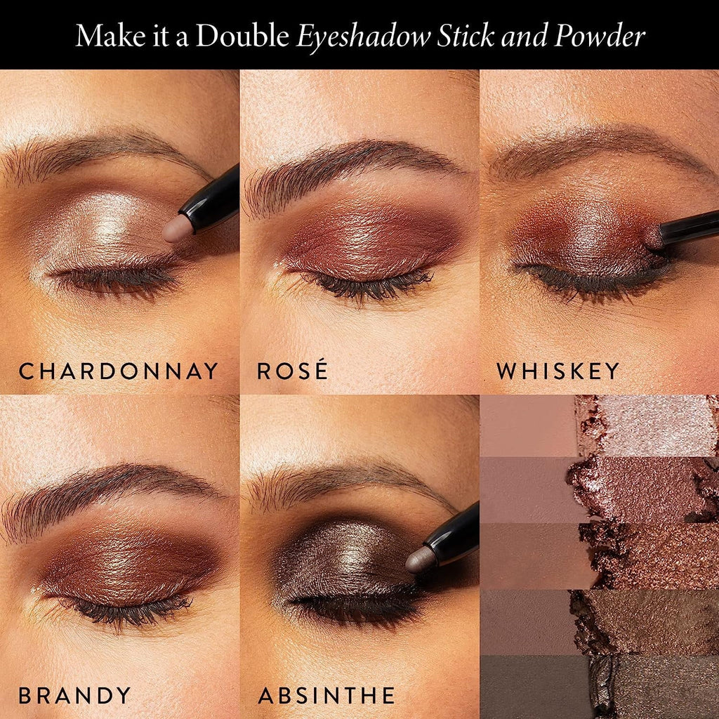 LAURA GELLER NEW YORK Make It A Double Dual-Ended Eyeshadow - Absinthe - Cream Eyeshadow Stick + Matching Powder Eyeshadow - Crease-Proof and Smudge-Proof