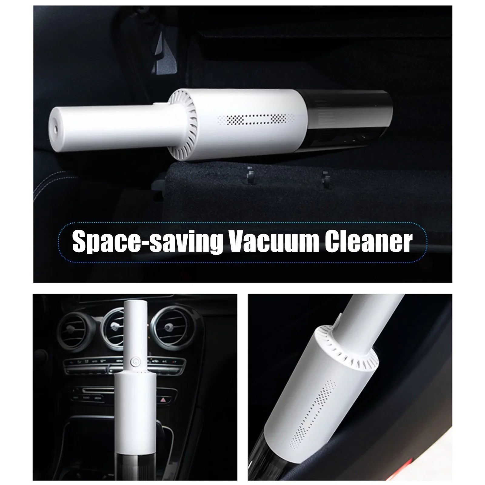 moobody Vacuum Cleaner; 120W Handheld Cleaner; 6000Pa Powerful Suction; USB Powered with HEPA Filter for Cleaning Hair Dust Gravel in Home Office