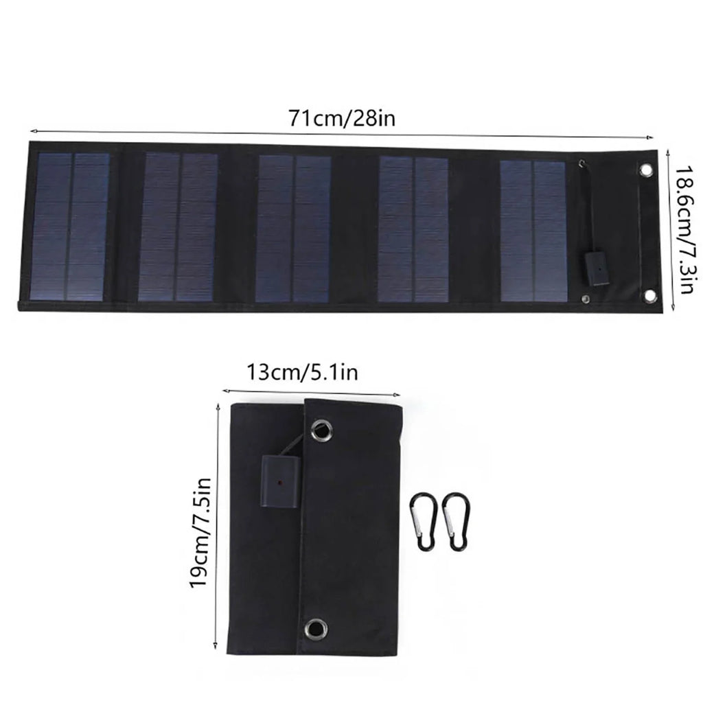 20W Liquidproof Foldable Solar Panel Solar Power Charger USB Output for Mountaineering