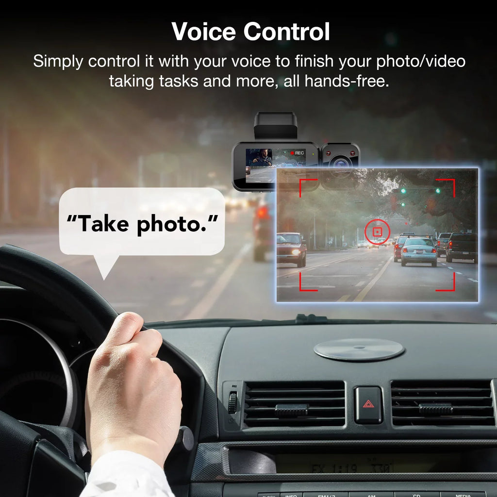 V5C Dash Cam Front 4K & 1080p Cabin Camera w/ Modular Capabilities; Wi-Fi; and GPS