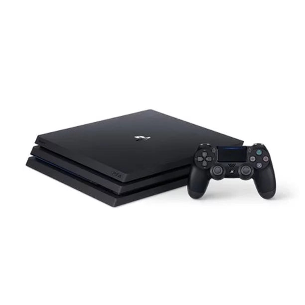 Sony PlayStation 4 PRO 1TB Gaming Console Black; HDMI Cable 2 Controller With Cleaning Kit Like New
