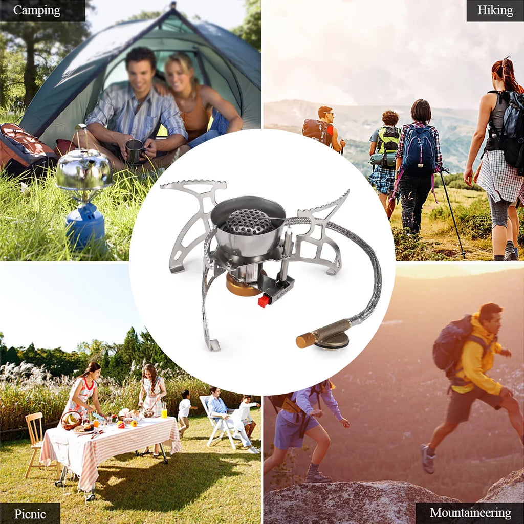 Lixada Windproof Backpacking Stove; Portable Cooking Stove for Outdoor Adventures
