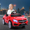 6V Licensed Mercedes Benz AMG Powered Vehicle; Kid Ride on Car with Parental Remote Control ;MP3 Player Headlights Opening Doors for Children 3-8; Red
