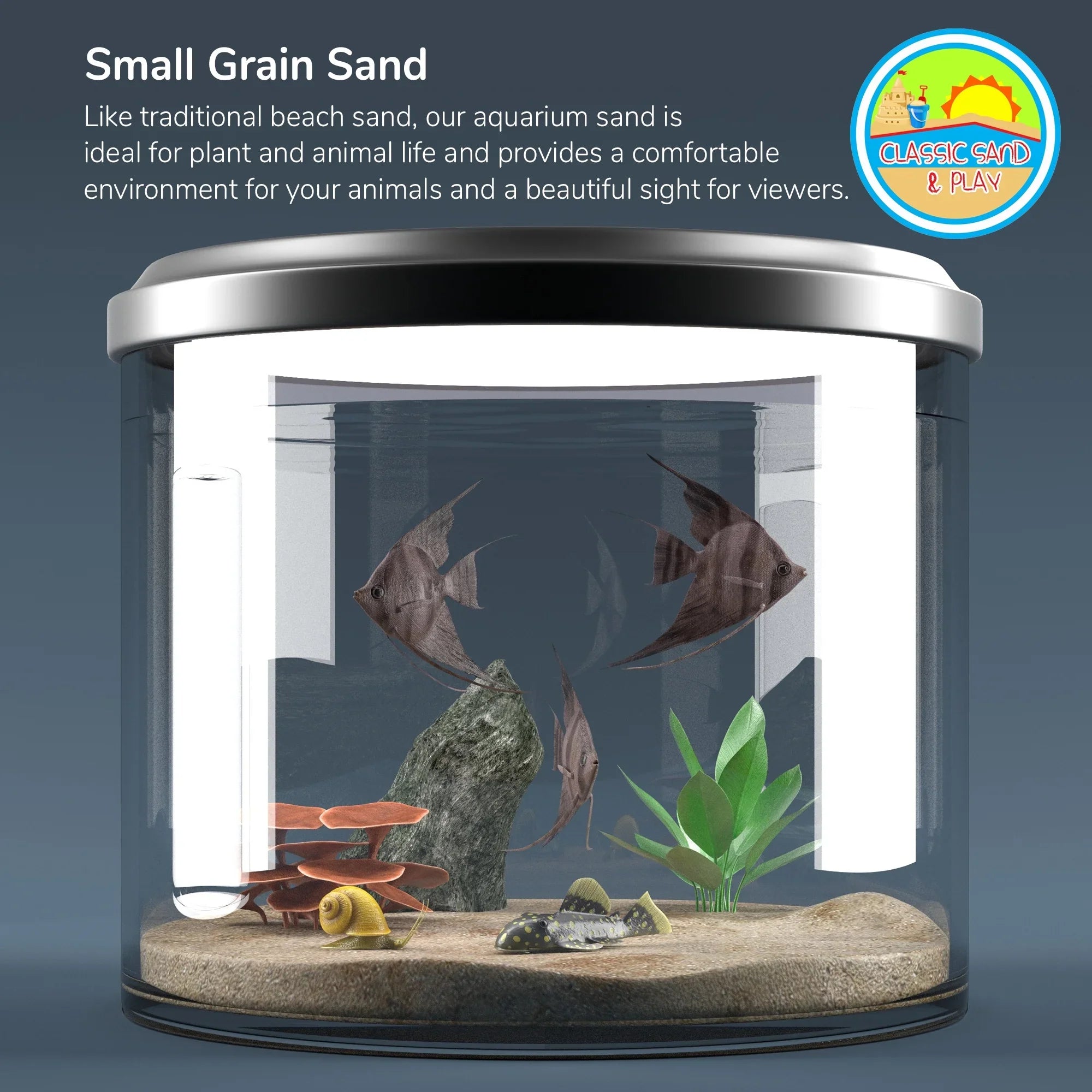 CLASSIC SAND & PLAY Natural Aquarium Sand for Freshwater and Saltwater Tanks; 40 lb. Orange