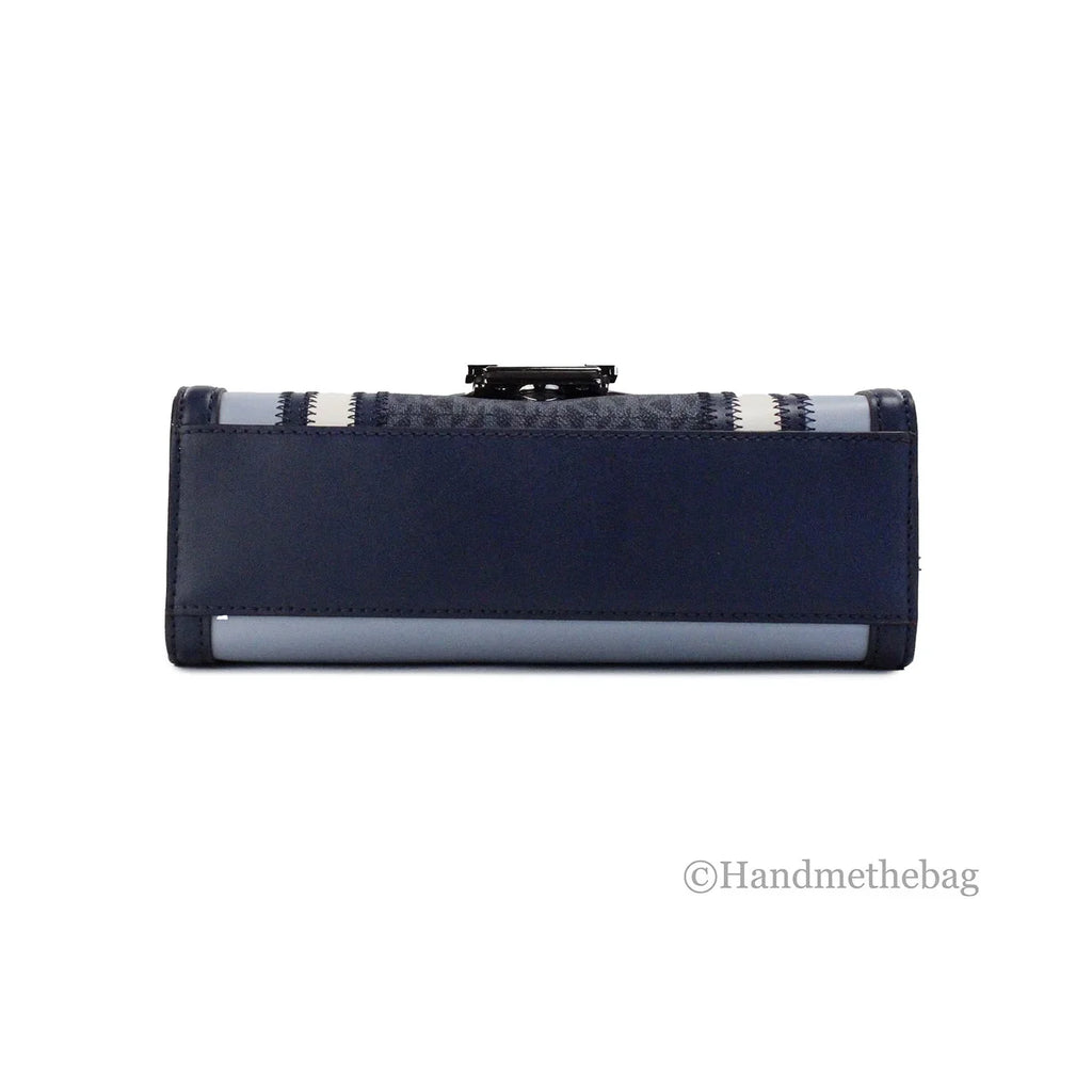 Michael Kors Whitney Medium Navy Flap Chain Shoulder Bag Purse