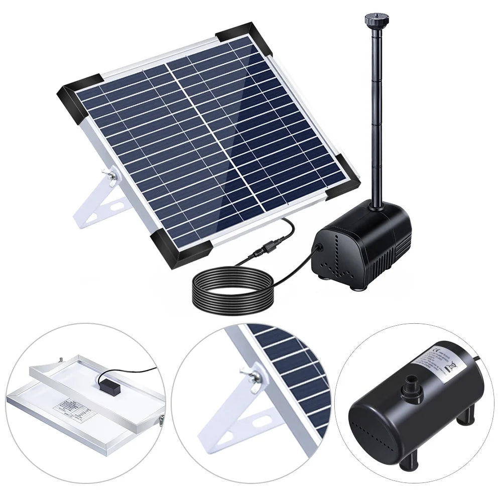 High Solar Pump Garden Fountain; Eco friendly and Efficient Decor