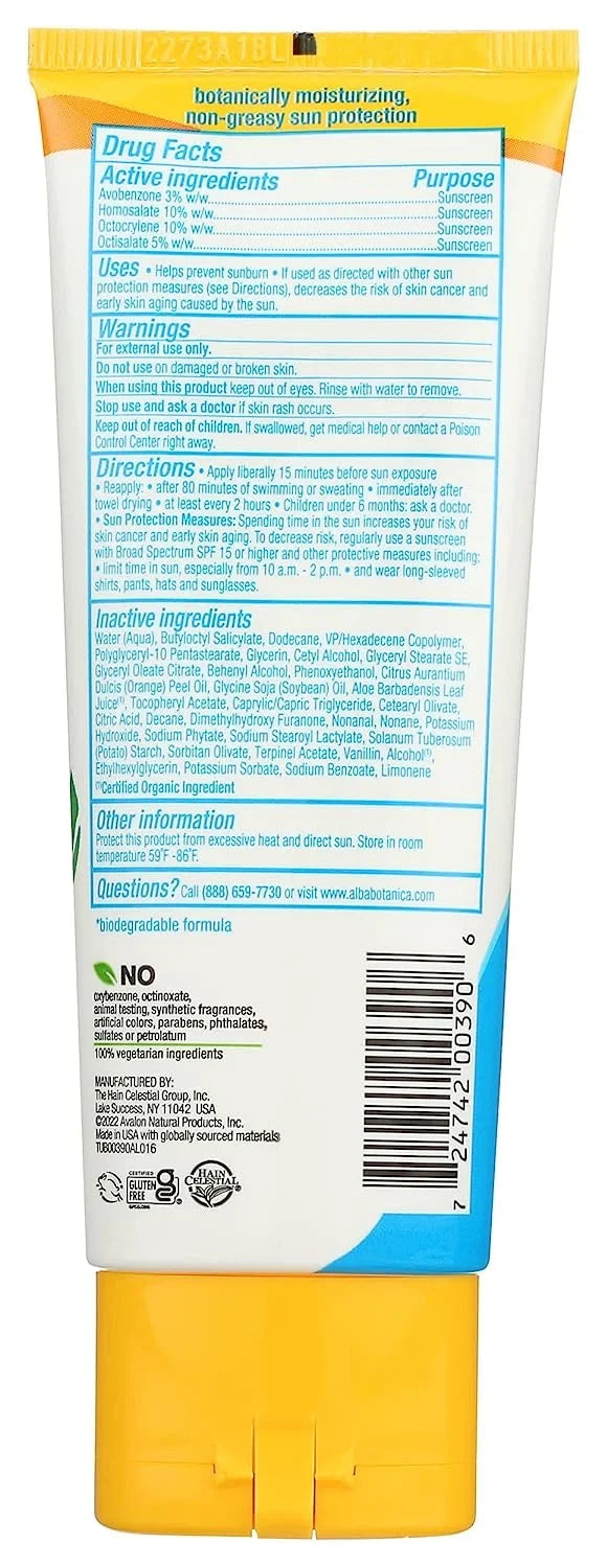 Alba Botanica Sport SPF 50 Sunscreen 3 oz Pack of 4