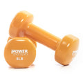 15 lbs Deluxe Vinyl Coated Dumbbell; Purple - Set of 2