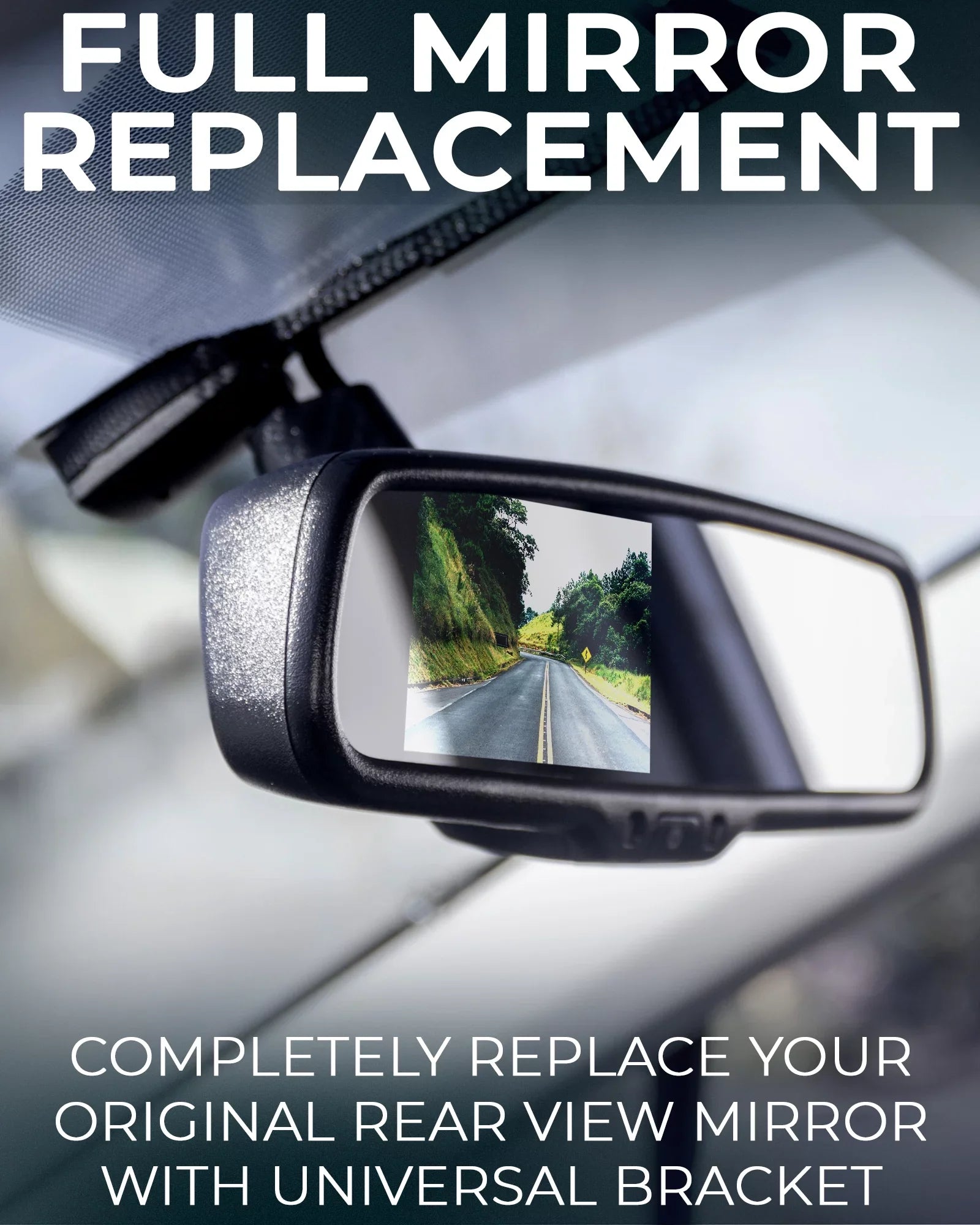 Master Tailgaters Universal 4" LCD Rear View Mirror with Dual Camera HD DVR Dash Cam + Backup Camera - Universal Fit for Enhanced Vehicle Security and Safety