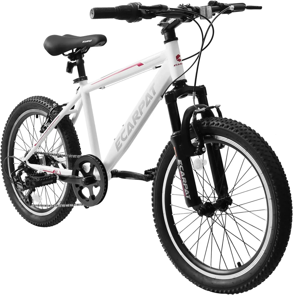 Ecarpat Kids’ Bike 20 foot Wheel; 20 foot Mountain Bike 7-Speed; Boys Girls Child Kids’ Bicycles