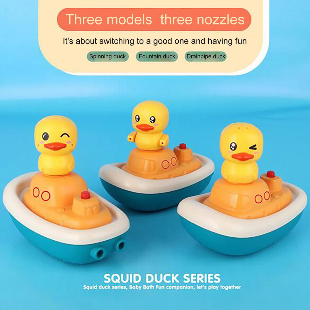 YHAIOGS Baby Shower TOys; Current-activated Apply TOys; 3 Kinds of Revolving Ship Ducks