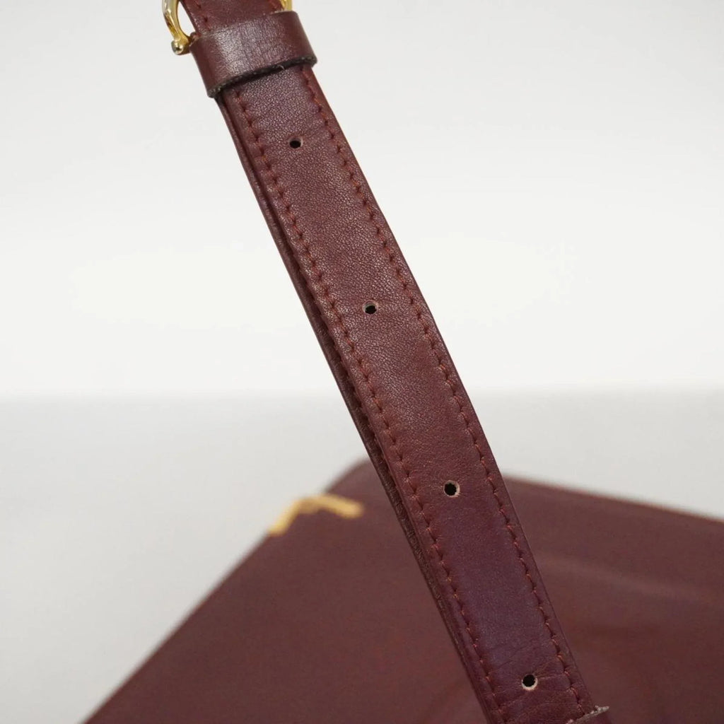 Pre-Owned Cartier Shoulder Bag Must Leather Bordeaux Women's (Good)