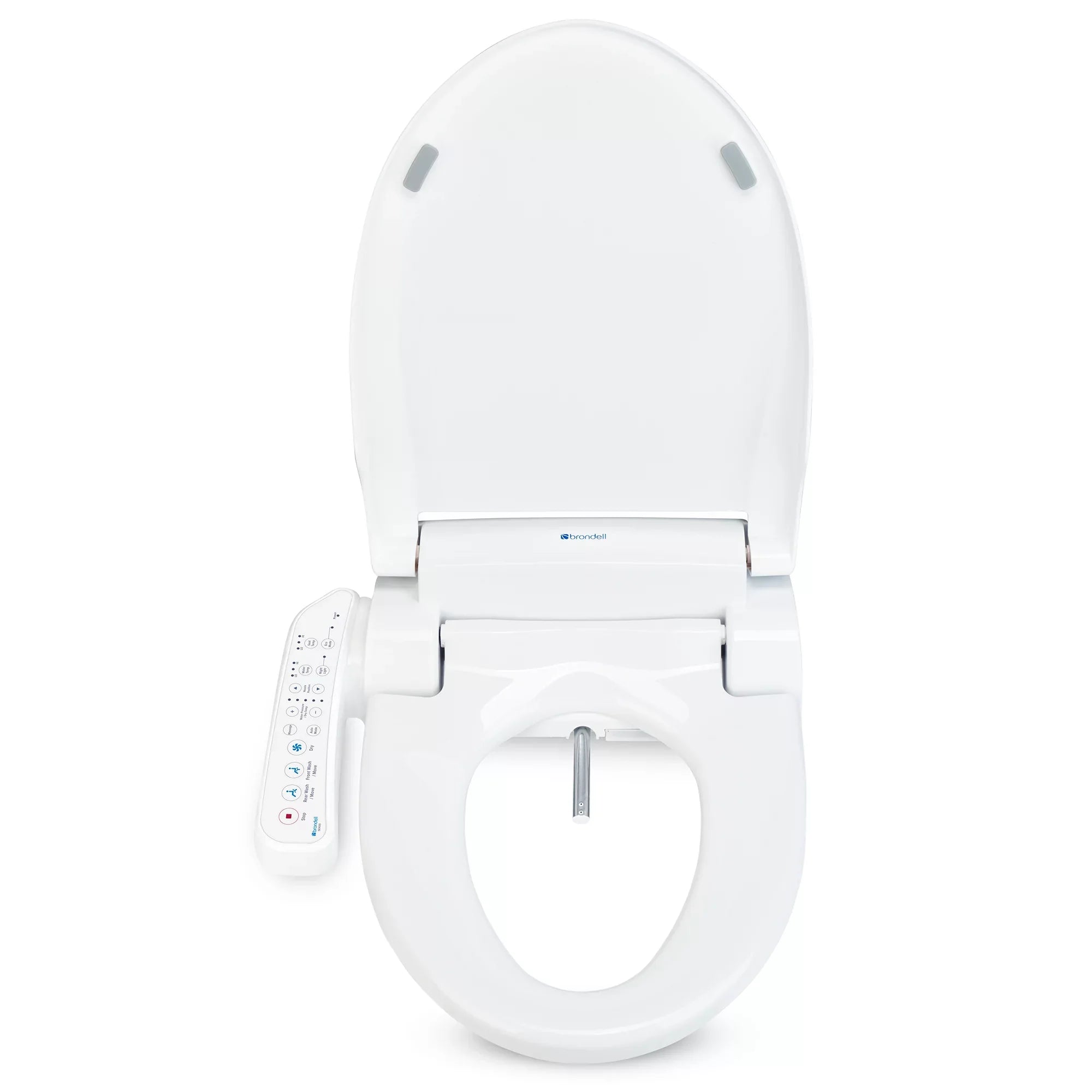 Brondell Swash SE400 Bidet Seat with Sidearm; Dryer and Stainless Steel Nozzle; Round White