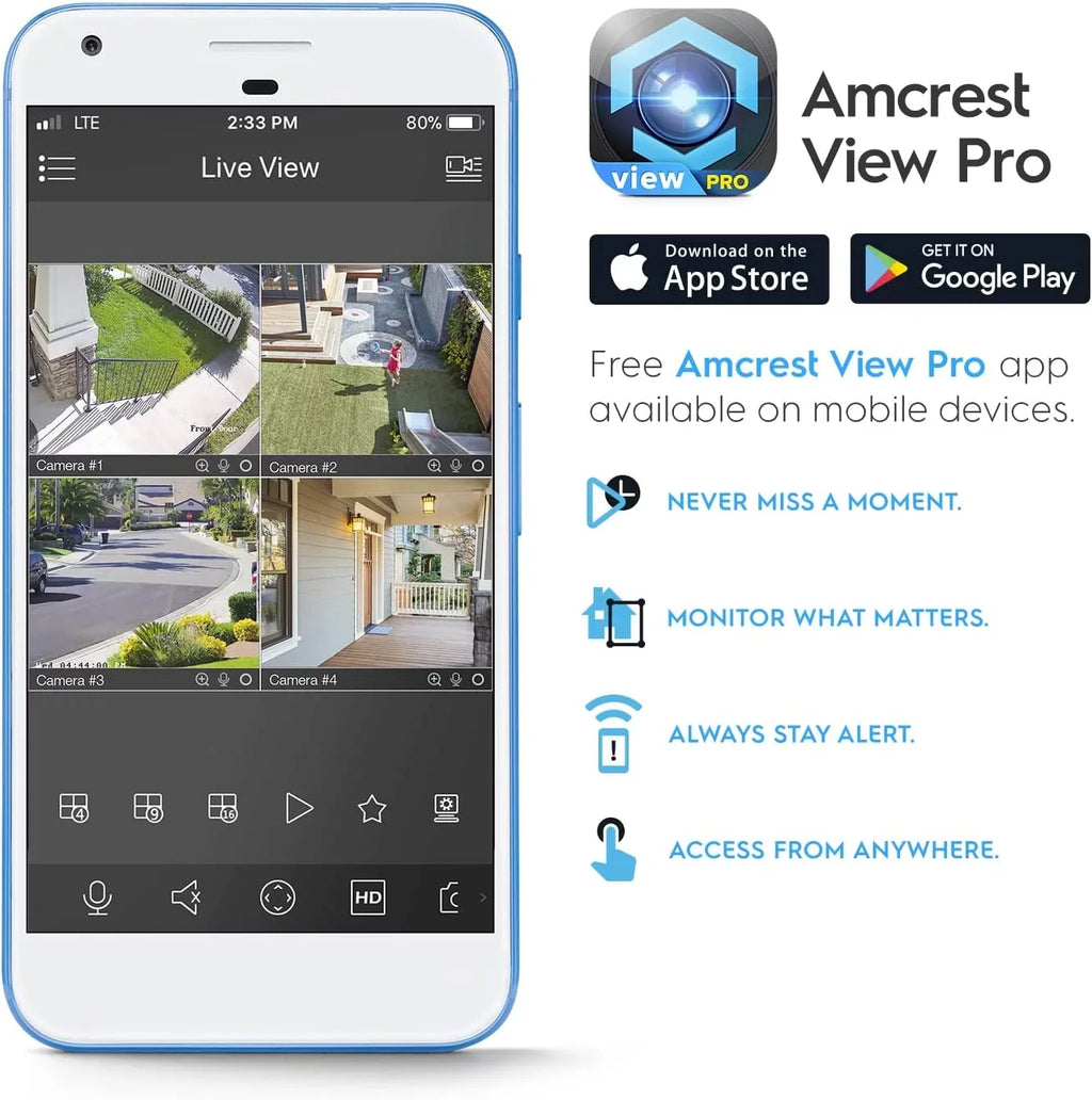 Amcrest 4K IP PoE AI Camera UltraHD 8MP Security Outdoor Camera; FOV 129°; 49ft Color Nightvision; Human & Vehicle Detection; IP67 Weatherproof; 4K (3840x2160) @15fps; Black; IP8M-2796EB-AI