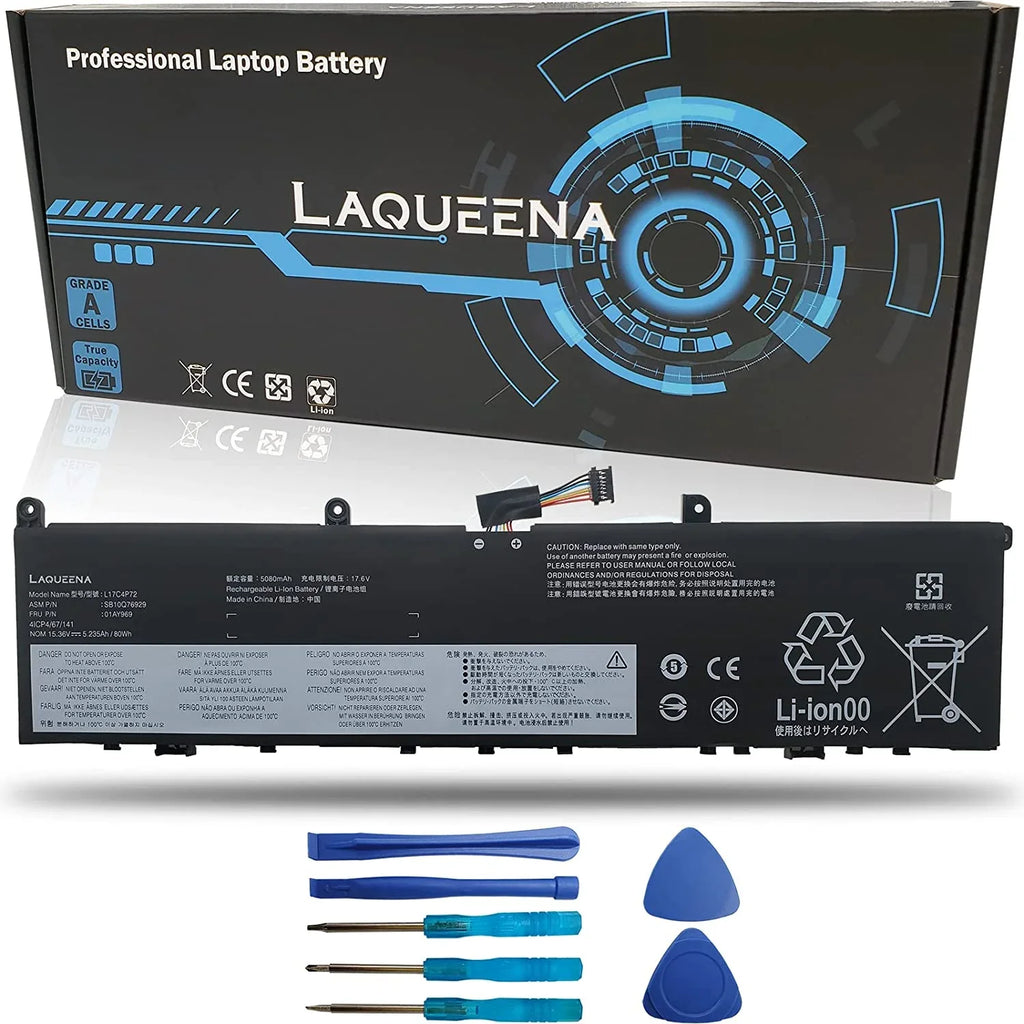 LAQUEENA L17C4P72 Laptop y Compatible with Lenovo ThinkPad X1 Extreme 1st Gen/2nd Gen ThinkPad P1 1st Gen/P1 Gen