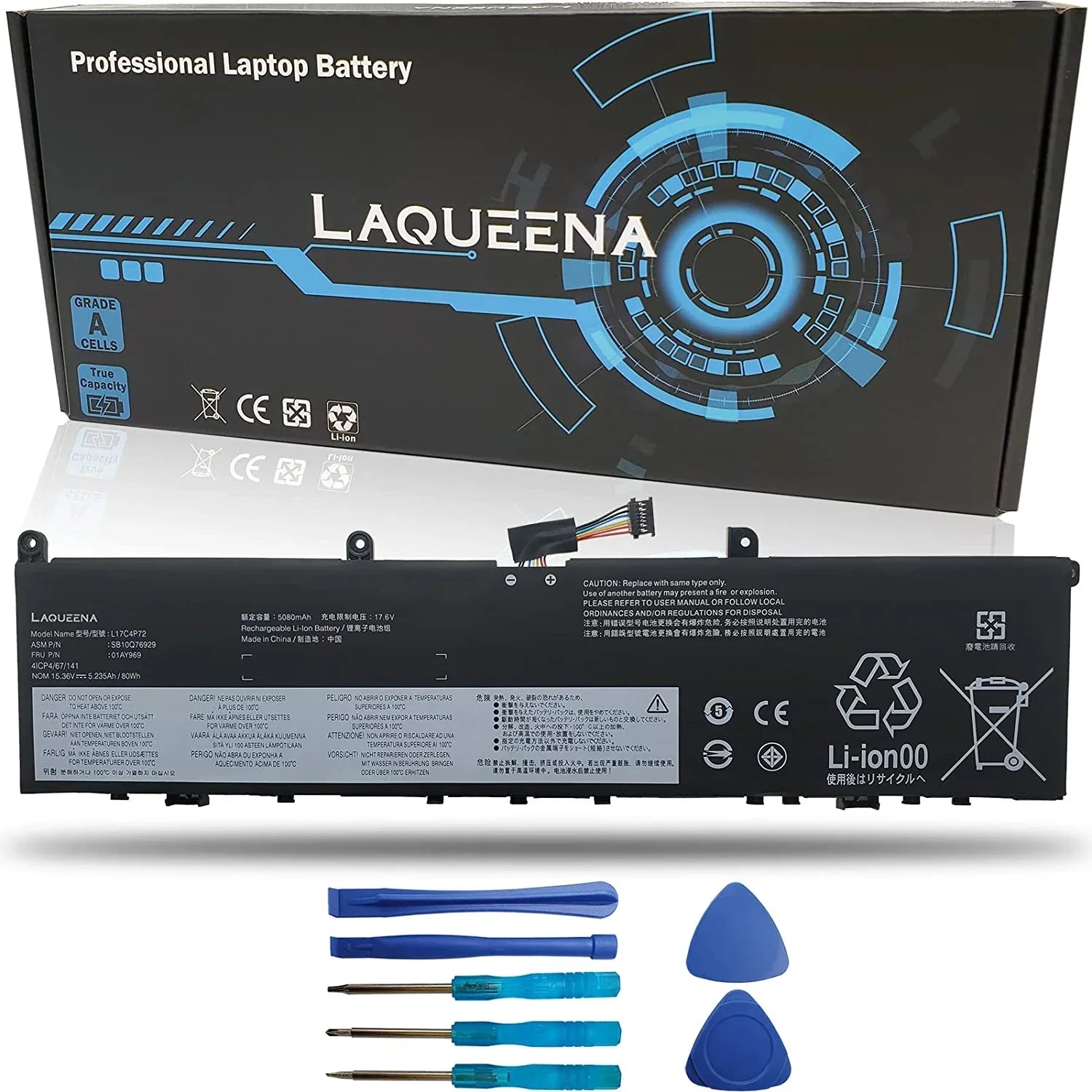 LAQUEENA L17C4P72 Laptop y Compatible with Lenovo ThinkPad X1 Extreme 1st Gen/2nd Gen ThinkPad P1 1st Gen/P1 Gen