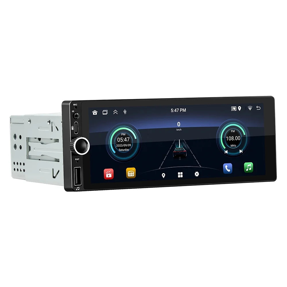 Android 13 Car Stereo Single Din Wireless Android Auto - [2+32G] 7 inch Touch Screen Radio - GPS Navigation; WiFi; Mirror Link + AHD Backup Camera and Microphone