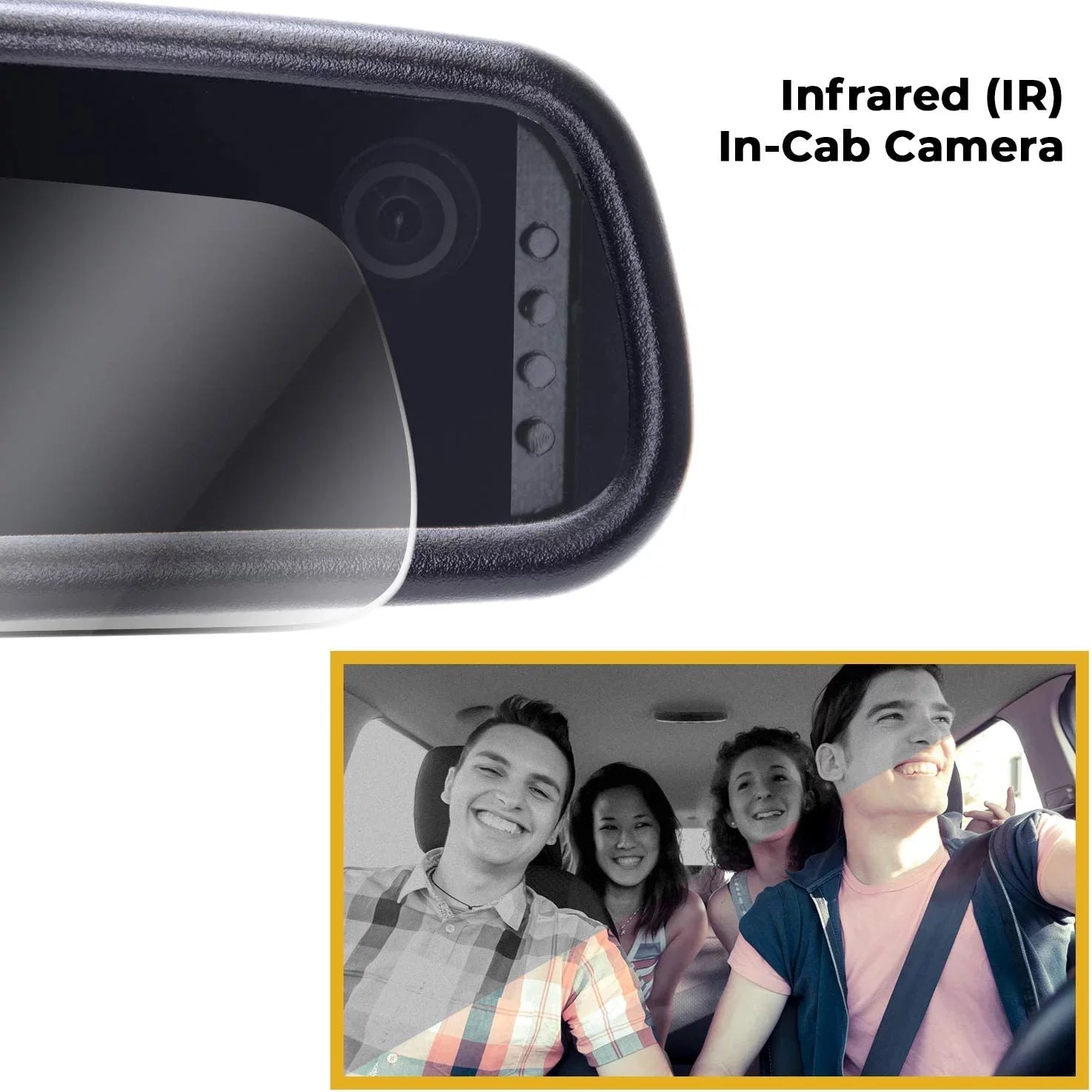 Master Tailgaters Universal 4" LCD Rear View Mirror with Dual Camera HD DVR Dash Cam + Backup Camera - Universal Fit for Enhanced Vehicle Security and Safety