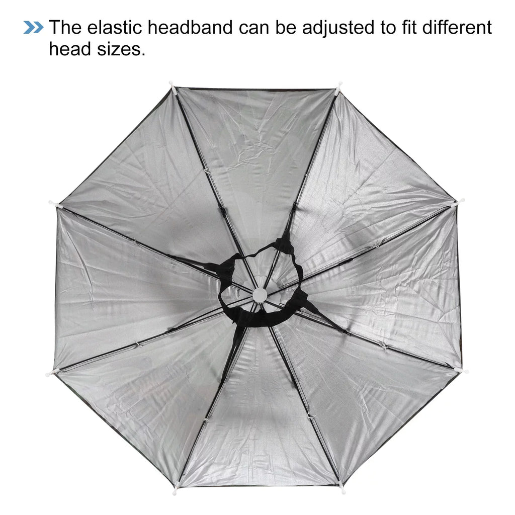 Uxcell 20" Fishing Umbrella Hat Folding Sun Rain Cap Head Umbrella Camo 4 Pack