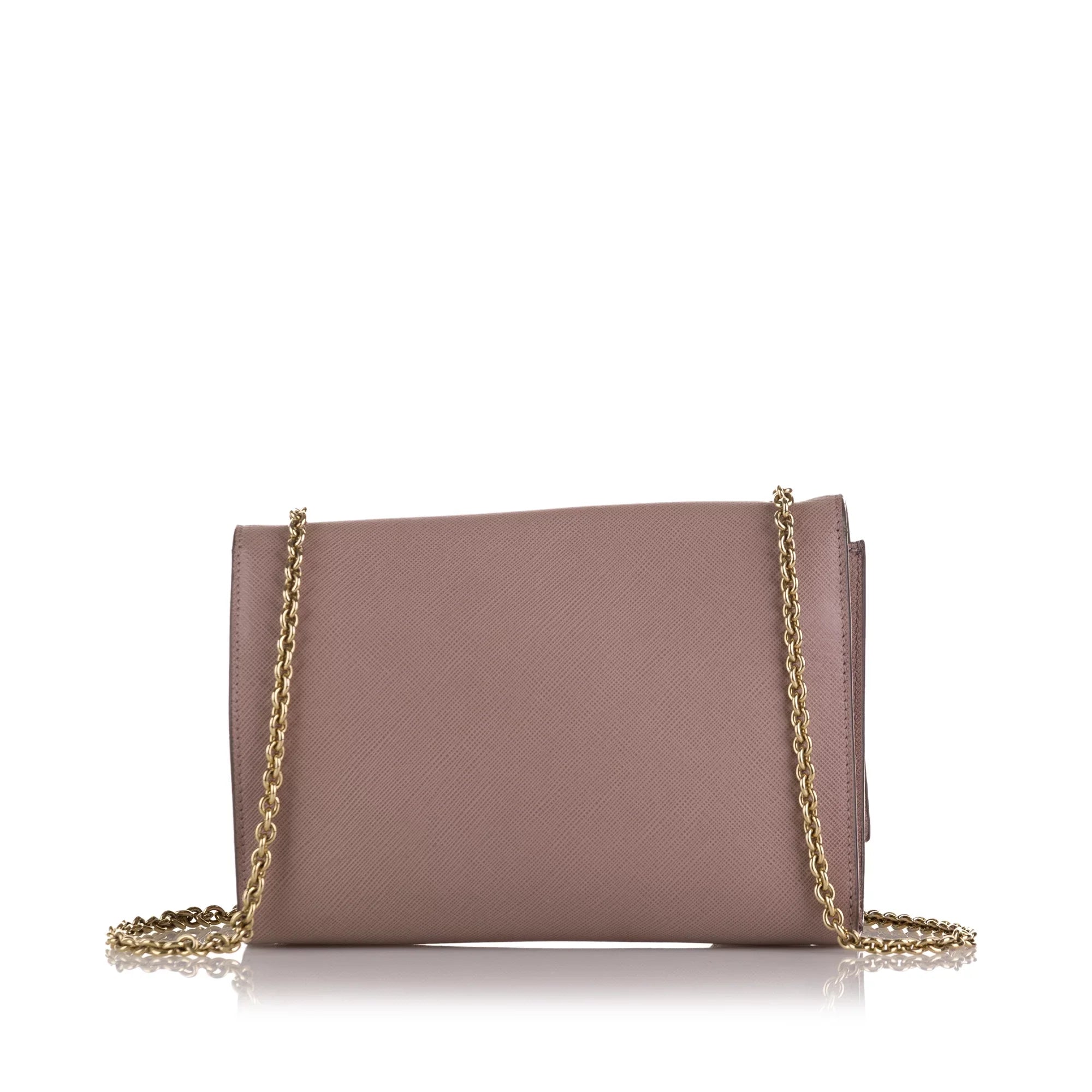 Pre-Owned Authenticated Ferragamo Small Vara Ginny Crossbody Calf Leather Pink Crossbody Bag Unisex (Good)