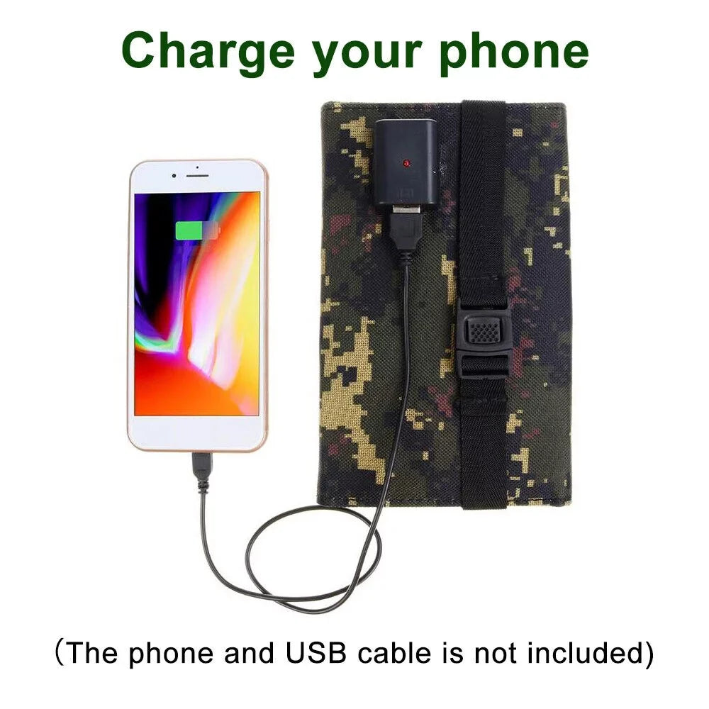 Paddsun 80W USB Solar Panel Folding Power Bank Outdoor Camping Hiking Phone Charger