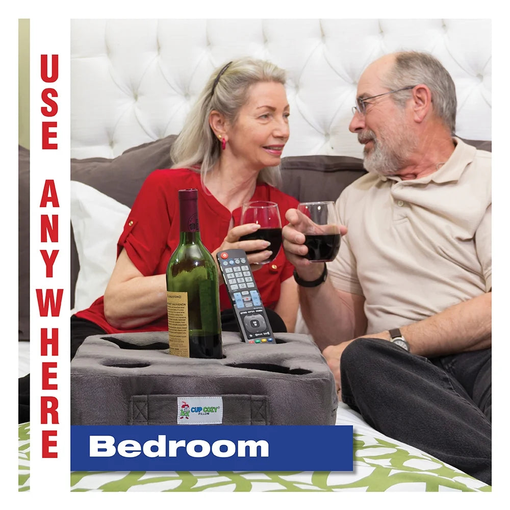 Cup Cozy Deluxe Pillow (Teal) As Seen on TV -The world's BEST cup holder! Keep your drinks close and prevent spills. Use it anywhere-Couch; floor; bed; man cave; car; RV; park; beach and more!