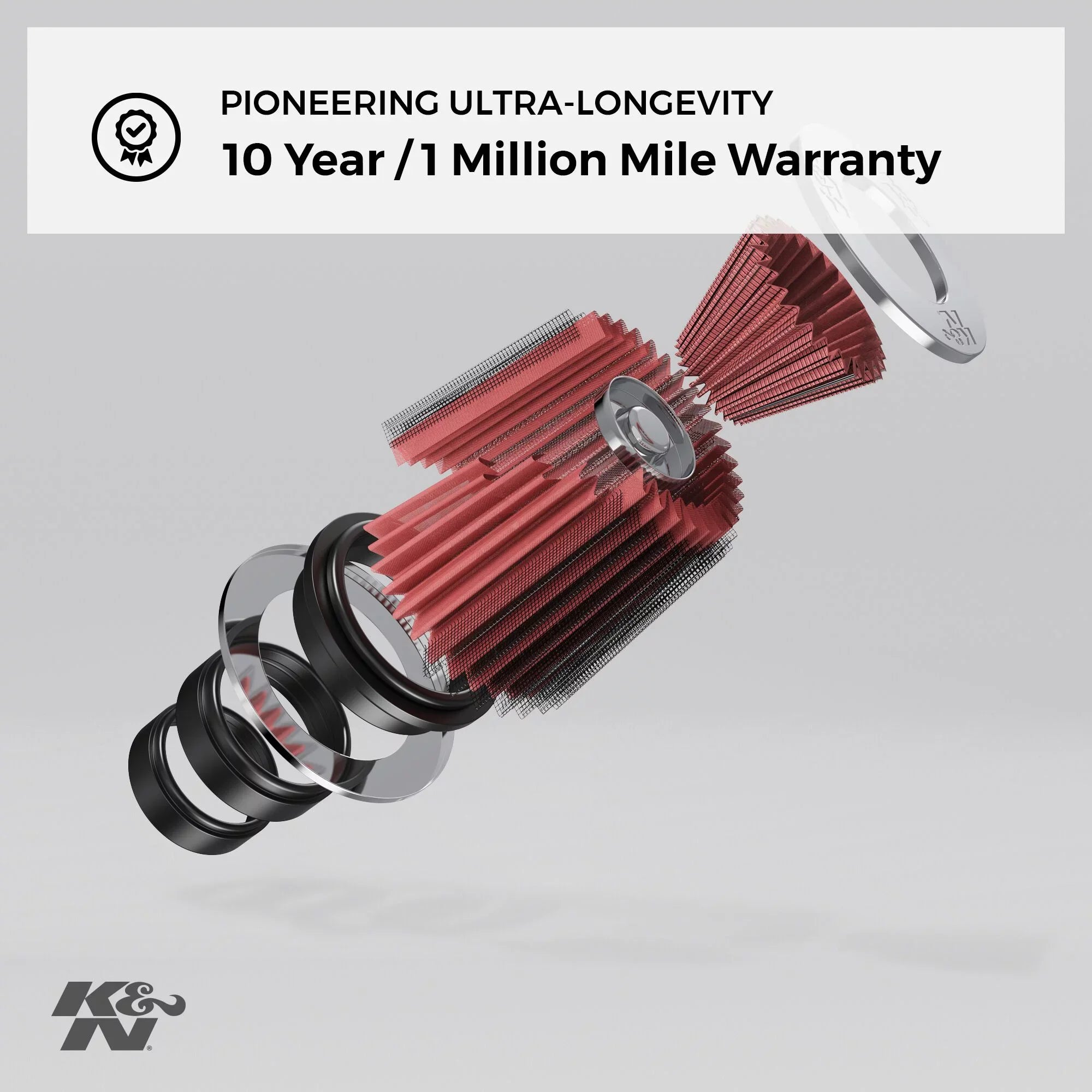 K&N Universal Clamp-On Air Filter: High Performance; Premium; Washable; Replacement Filter: Flange Diameter: 3.5 In; Filter Height: 8 In; Flange Length: 1.25 In; Shape: Round Tapered; RU-1045