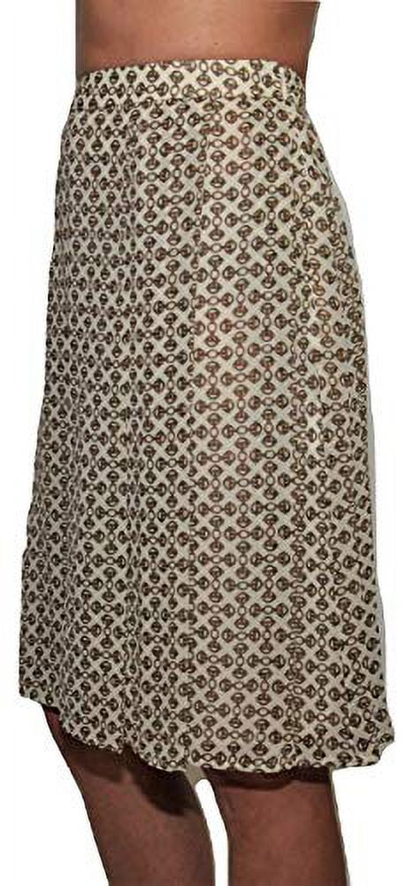 Tory Burch Chain Print Pleated Skirt Silk Chiffon; Harvest Chains; 12