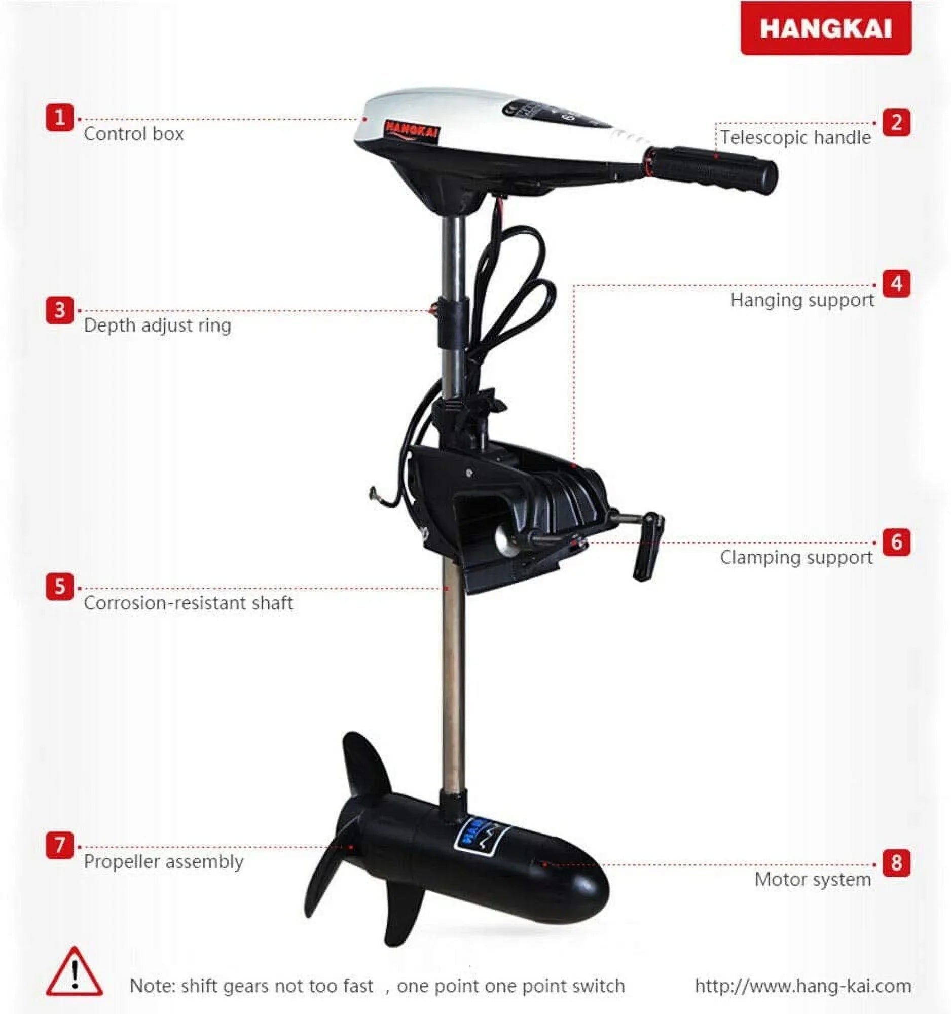 Outboard Motor Boat Engine 12V 65lb Current-activated Outboard Inflatable Fishing Boat Brush Motor Engine 660W