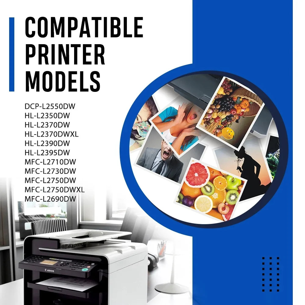 TN-760 Toner Cartridge and DR-730 Drum Unit Set Compatible for Brother DCP-L2550DW HL-L2350DW MFC-L2710DW MFC-L2690DW Printer (3x TN760 Toner; 1x DR730 Drum Unit )