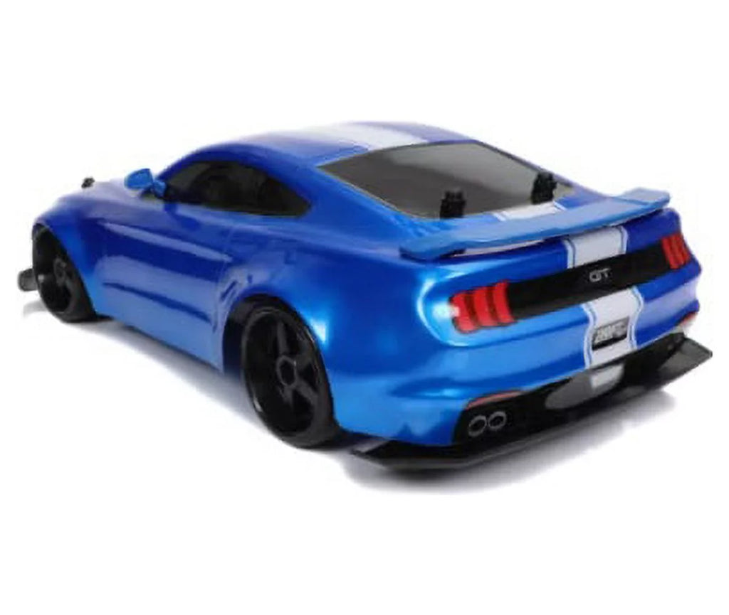 Jada Fast & Furious Elite Drift RC Jakob's Ford Mustang GT Remote Control Vehicle 1:10 Scale- Blue