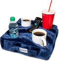 Cup Cozy Deluxe Pillow (Navy) As Seen on TV -The world's BEST cup holder! Keep your drinks close and prevent spills. Use it anywhere-Couch; floor; bed; man cave; car; RV; park; beach and more!