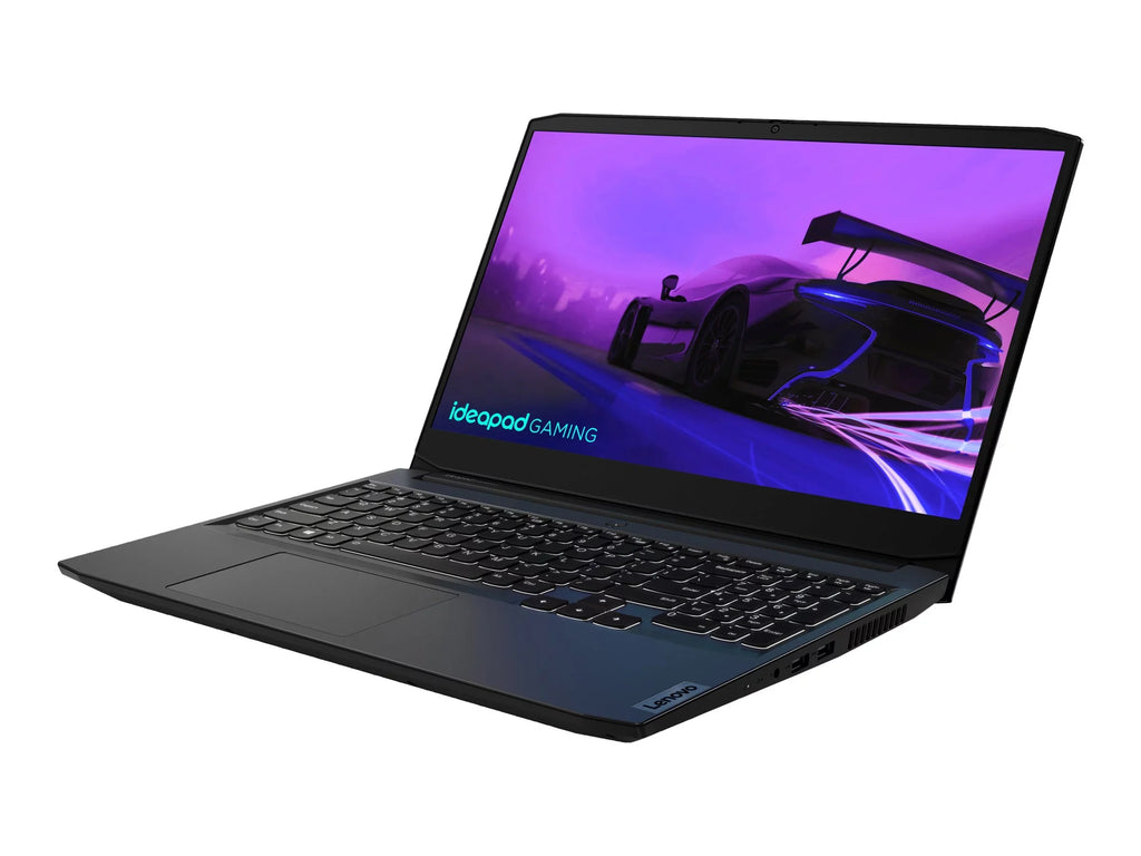 Lenovo IdeaPad Gaming 3 15ACH6 82K2 - 180-degree hinge design - AMD Ryzen 5 - 5600H / up to 4.2 GHz - Win 11 Home - GF GTX 1650 - 8 GB RAM - 512 GB SSD NVMe - 15.6" IPS 1920 x 1080 (Full HD) @ 120 Hz - 802.11a/b/g/n/ac/ax - shadow black - kbd: US