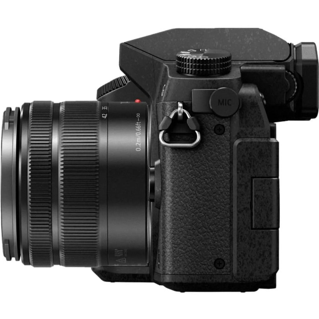 Panasonic Lumix G7 16 Megapixel Mirrorless Camera with Lens; 0.55"; 1.65" (Lens 1); 1.77"; 5.91" (Lens 2); Black