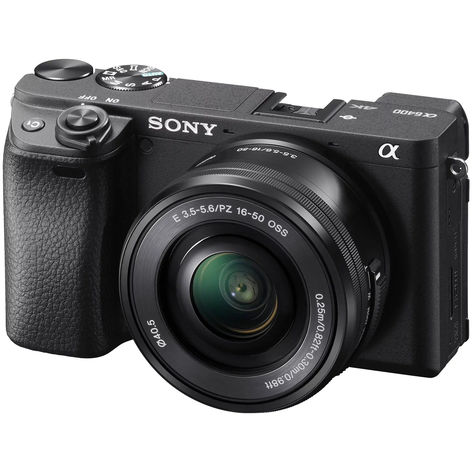 Sony Alpha a6400 Mirrorless Digital Camera with E PZ 16-50mm OSS Lens; 128GB SanDisk Card; Tripod; Case; ZeeTech Accessory Bundle