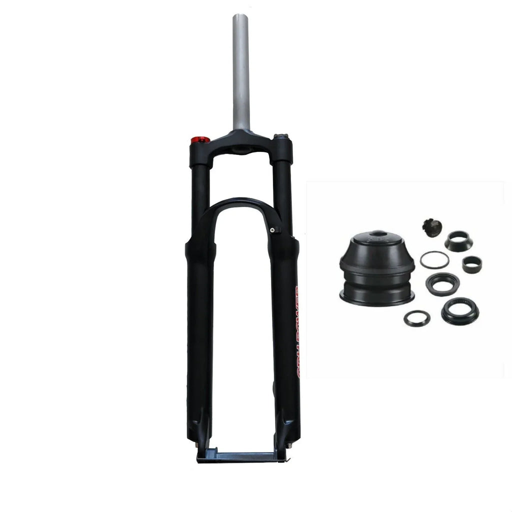 CDH 26" MTB Bicycle Suspension Fork & Headset; Manual Lockout Aluminum Bike Fork