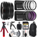 Sony E 10-20mm f/4 PZ G Lens + MACRO; UV-CPL-FLD Filter - 32GB Accessory Kit