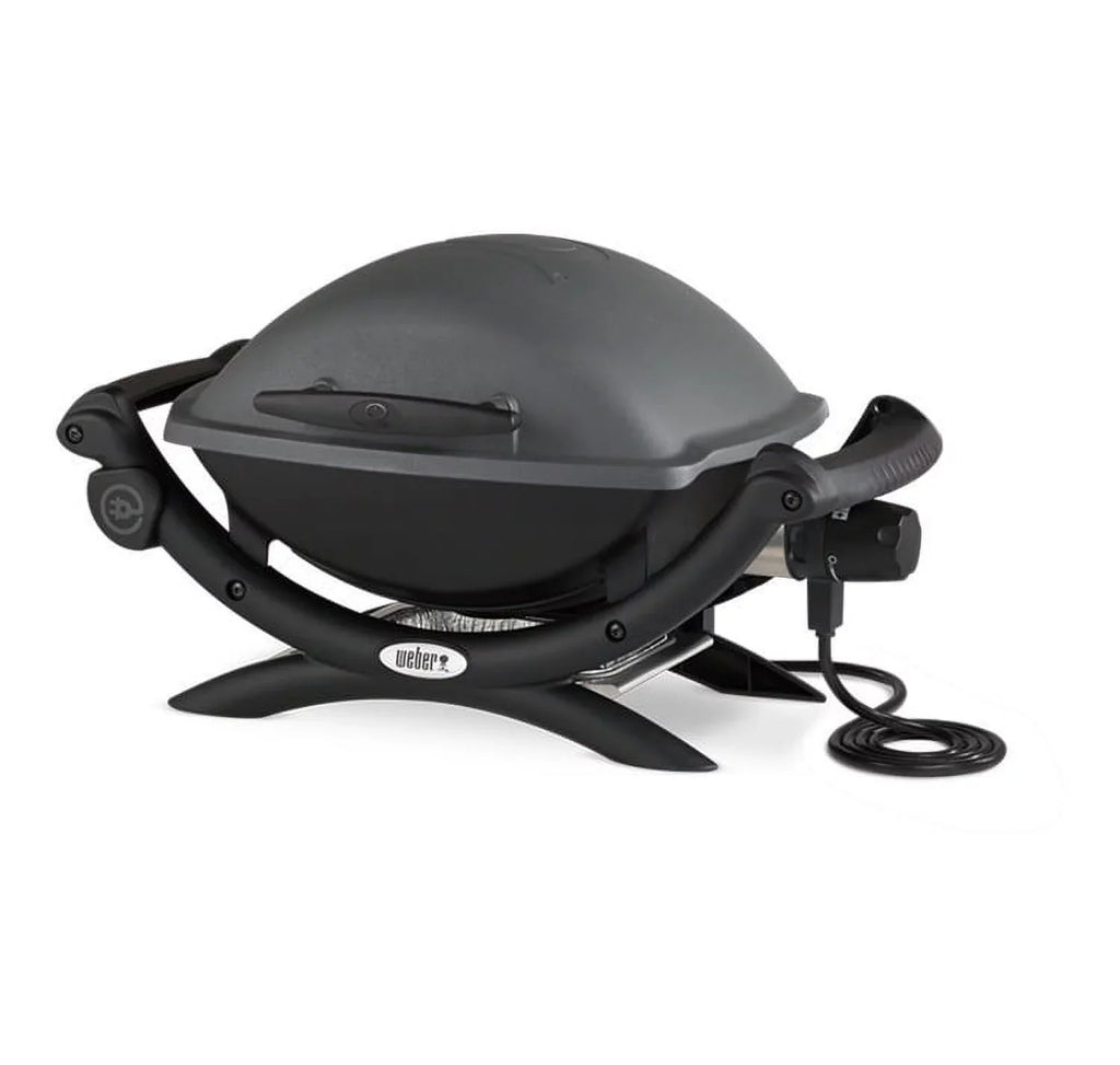 Weber Q 1400 Current-activated Grill (Black) with Grill Cover