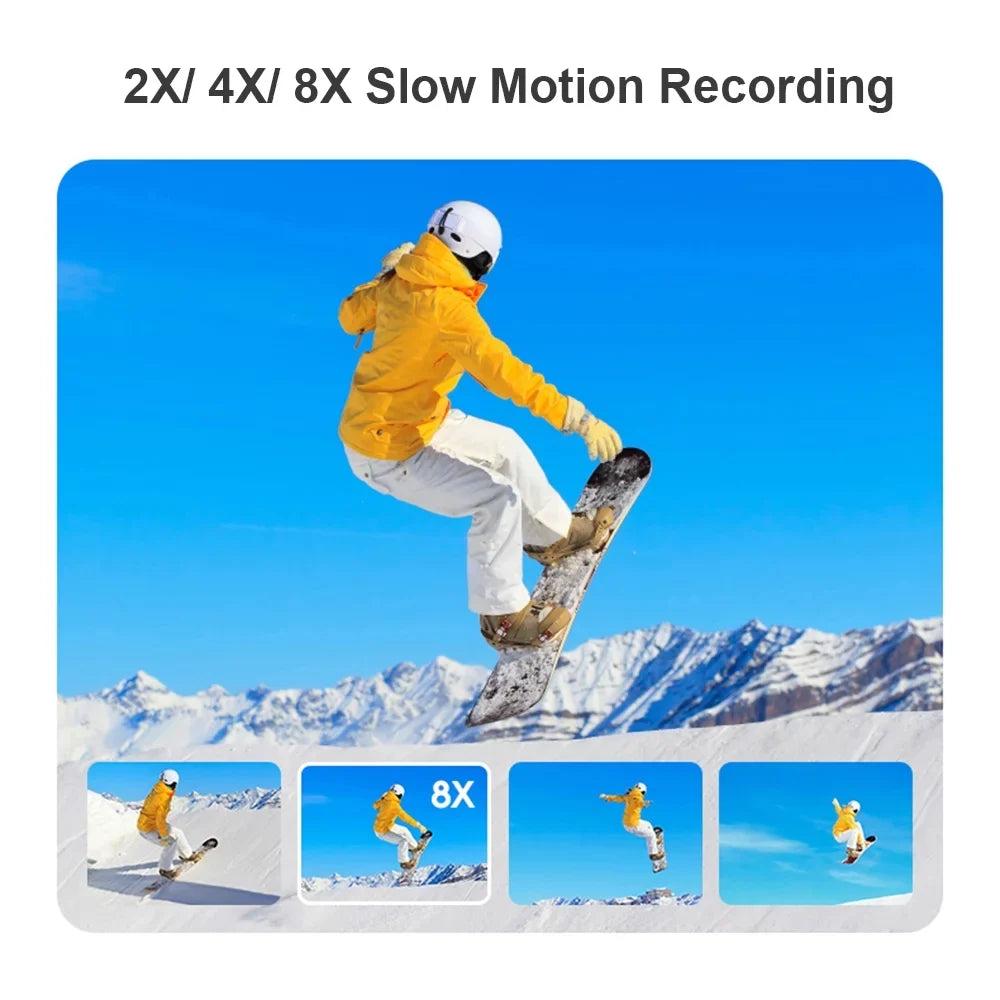 Andoer Camcorder 4K Head Mounted Camera EP6 Wearable Video Camera FHD 1080P 60FPS Vlog Camera Recorder WiFi Hands-Off Camera Webcam