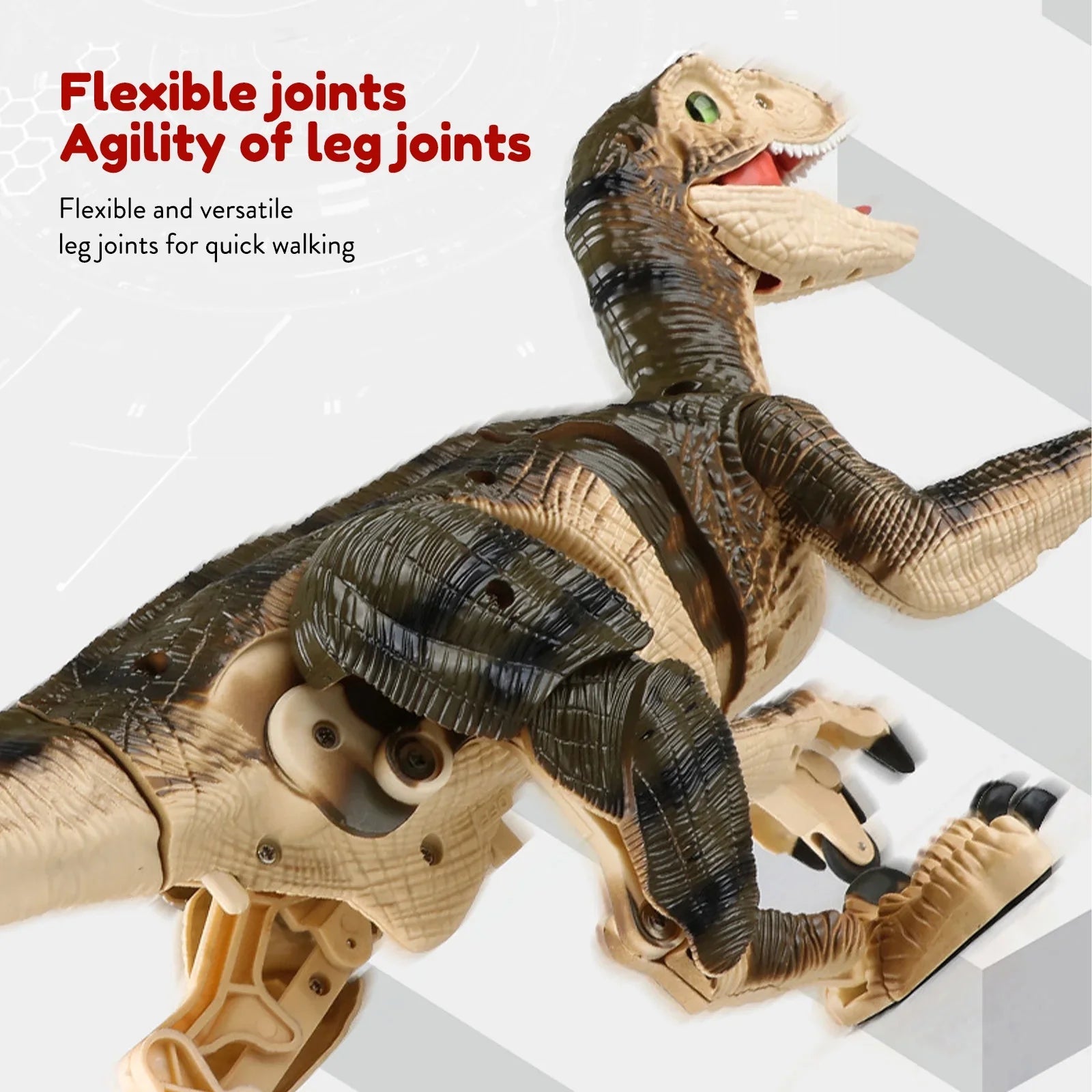 Remote Control Dinosaur Toys with Light up 3D Eyes; Shaking Head; Roaring Sounds; Walking Dinosaur Toy Gift for Kids Age 3-12 Years