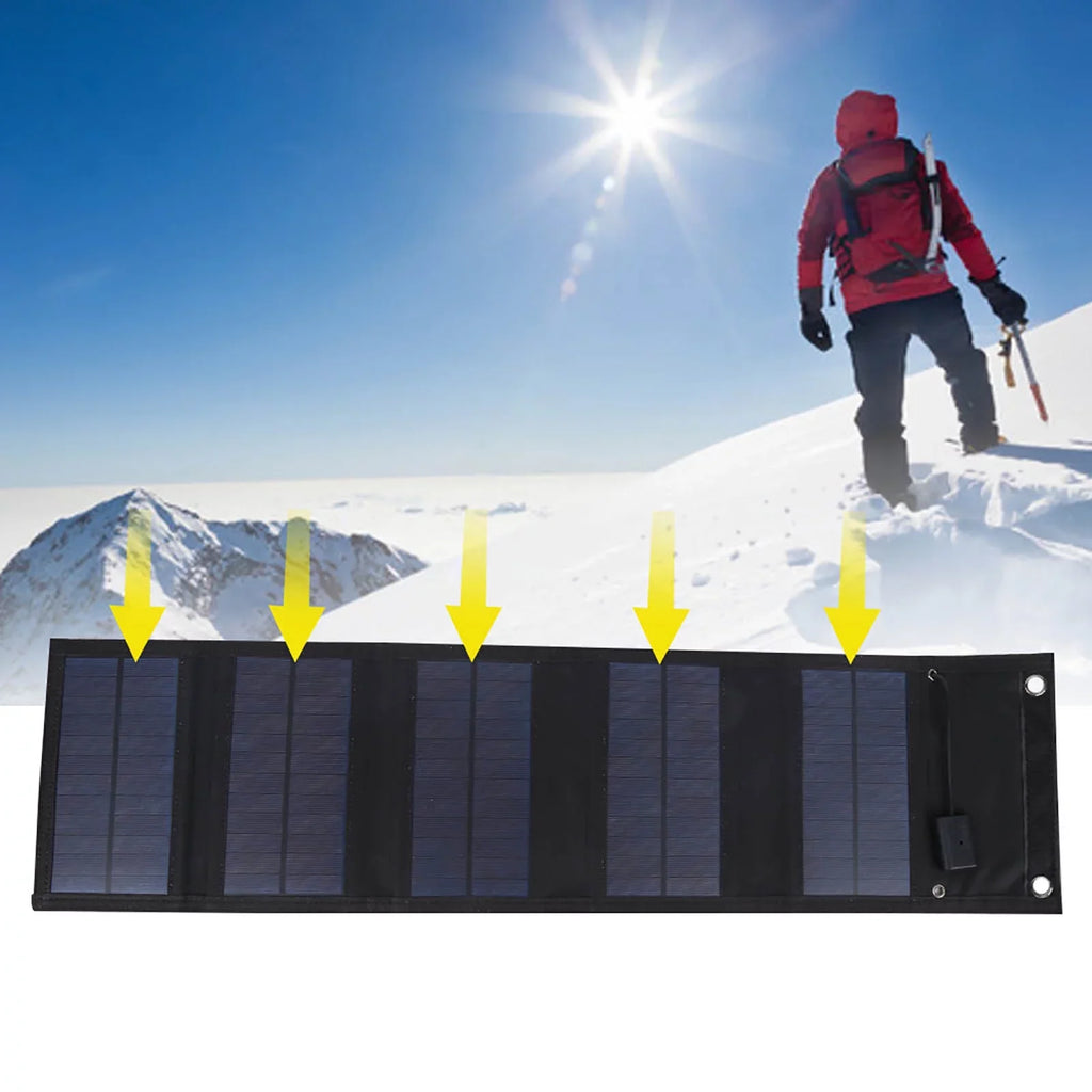 20W Liquidproof Foldable Solar Panel Solar Power Charger USB Output for Mountaineering