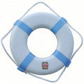 Jim-Buoy Swimming Pool & Decorative Life Ring; White