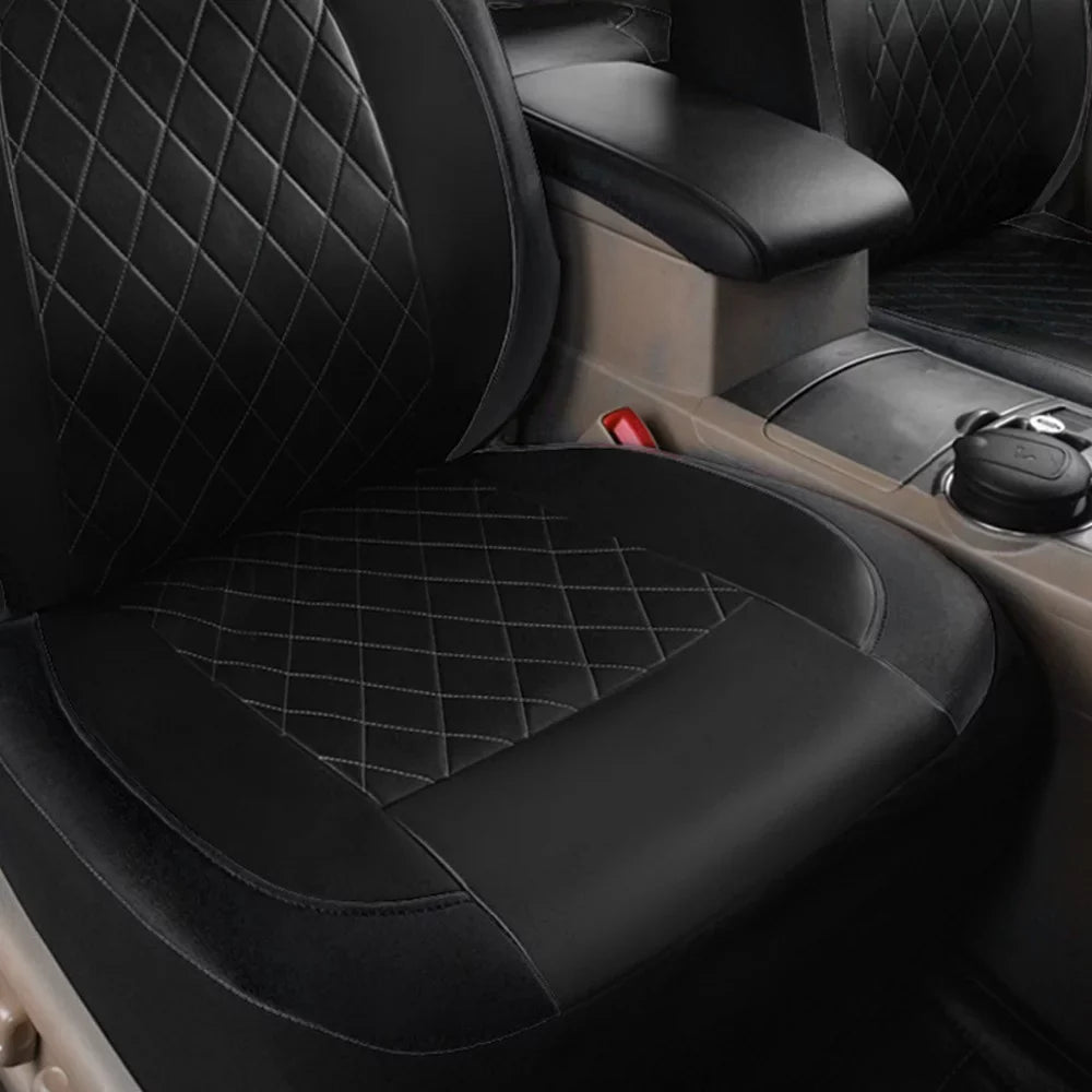 Andoe 9 Pcs Car Seat Cover; 5 Seats PU Leather Universal Seat Cover Full Set Auto Interior Accessories for Auto Trucks Van SUV